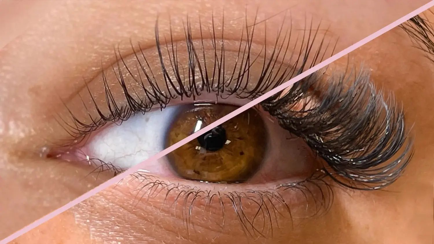Before and after comparison of professional lash lift and volume Eyelash
Extensions at Meena Beauty Salon